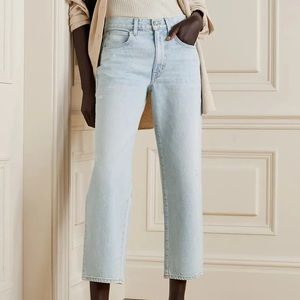 SLVRLAKE Sophie Crop Organic Mid-Rise Love Song Straight Leg Denim Jeans